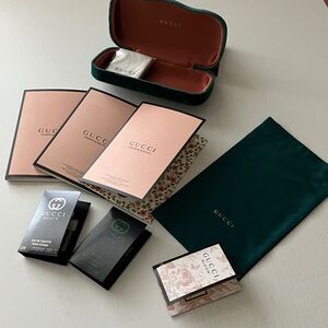 Gucci Eyeglass Case & Gucci Samples (8 Piece Set) (NWOT)